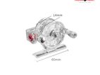01 Pcs White Mini Ice Fishing Reel 55mm Portable | Hook & Hunt