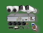 04 pcs Cctv high quality Cc-camera Hikvision Full package