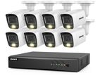 08 Pcs Full color audio Cctv Cc cemera total package Dhaua -Hikvisio