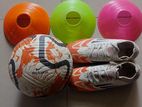 1 Football, Football Boot Along With 6 Cones