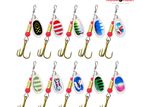 10 Pcs Spinning Spoon Lure 6cm 3g | Metal Hook & Hunt