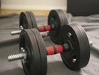 10+10 Kg Adjustable Blacks Dumbbell 14 Inch Sticks