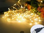 10m 100 led usb পরিচালিত রঙিন ফেইরী লাইটস ওয়াতারাপ্রফ white and yellow