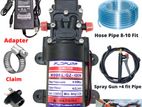 12V Dc High Pressure Bike or Car Washing Water Pump Motor Set with pipe