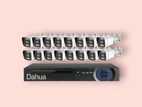 16 Pcs Cctv 16ch XVR full Package Dahua Cc camera