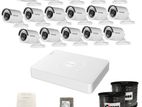 16 Pcs Hikvision Cctv Camera Total Setup...