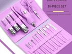 16Pcs Manicure Set Stainless Steel Nail Clippers Kit And Pedicure