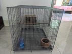 18/24" cage with love bird breeding box