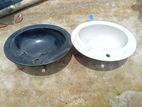 2 ceramic basins & 1 stainless steel basin