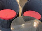 2 Chair Set with Small Table