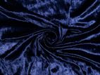 2 Goj Navy Blue Crushed Velvet Velour Fabric