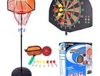 2 In 1 Basketball Stands with Darts Target