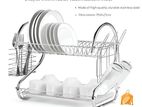 2 layer Dish Drainer Rack Stainless Steal