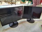 2 pc Gigasonic 19 inch monitor