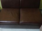 2 seated artificial leather sofa