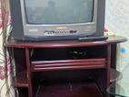 21" colour tv +shegun Kath er Troli