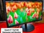 21"Samsung Brand Full HD Led Monitor (Bank Used) Look like new But Used