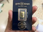 22 KARAT 1 Gram gold Bar from KINEN (Hallmark Certified)
