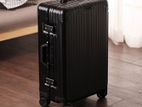 24-inch black metal frame suitcase