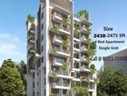 2438 -2473 Sft 4 Bed Ongoing Apartment Sale @ RD-2, Block-H, Bashundhara