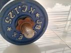 2.5 kg blue dumbell (1.25x2=2.5)