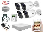 2MP Hikvision 4 Full HD Flash Detection Camera CCTV Package