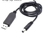 2Pcs 5V to 12V DC-DC step up boost usb power converter cable