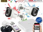2Pcs Metal Body 2MP Full Color Audio Hikvision Camera Packages