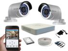 2pics Hik-vision CC tv Camera Packages (1080P 2MP)