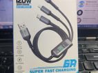 3 in 1 120w 6A charging Cable.. super fast charge