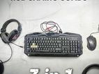 3 in 1 Gaming keyboard mouse combo (Used)