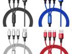 3 in 1 USB Cable For Android Travel Multi Fast Charging Charger