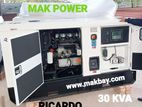 30 KVA Diesel Generator রিকার্ডো ব্র্যান্ড নিউ সাইলেন্ট 24 কিলোওয়াট