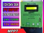 30A MPPT Solar Charge Controller Auto Tracking