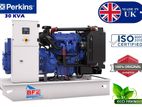 30KVA Perkins Diesel Generator Open Canopy|BPE Special