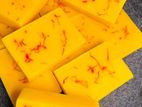 Saffron goat milk soap