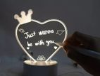 3d Led Love Shape Note Board Usb Message with Pen Creative