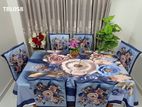 3D Print Table cloth With 6 pcs Chair Cover