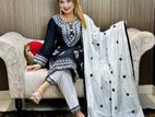 Embroidery Cotton Three Piece