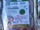 3TB Green WD HDD 1 YEAR WARRANTY 100% Fresh Condition