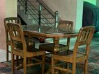 4 Chair Shegun Wood Dining Table