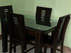 4 dining chairs with table.(fresh condition)