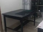 4 Feet / 3 Black Pure Wood Table | ঘুন বাড়ার কোন সম্ভাবনা নেই।