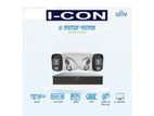 4Pcs UniView Full Color Audio CCTV Camera With 17" Led Monitor