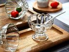 4piece Crystal Glass Ice Cream Set