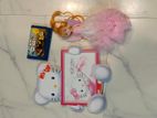 5 item (2 Doll, Photo Frame and Wallet)