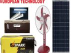 5 লাইট 1 ফ্যান একটানা 10 ঘন্টা Solar package