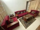 5 seat sofa set along with a tea table selling