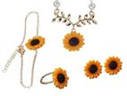 5pcs Sunflower Neckless Set