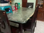 ৬ চেয়ারের গ্লাস ডাইনিং টেবিল বিক্রি হবে